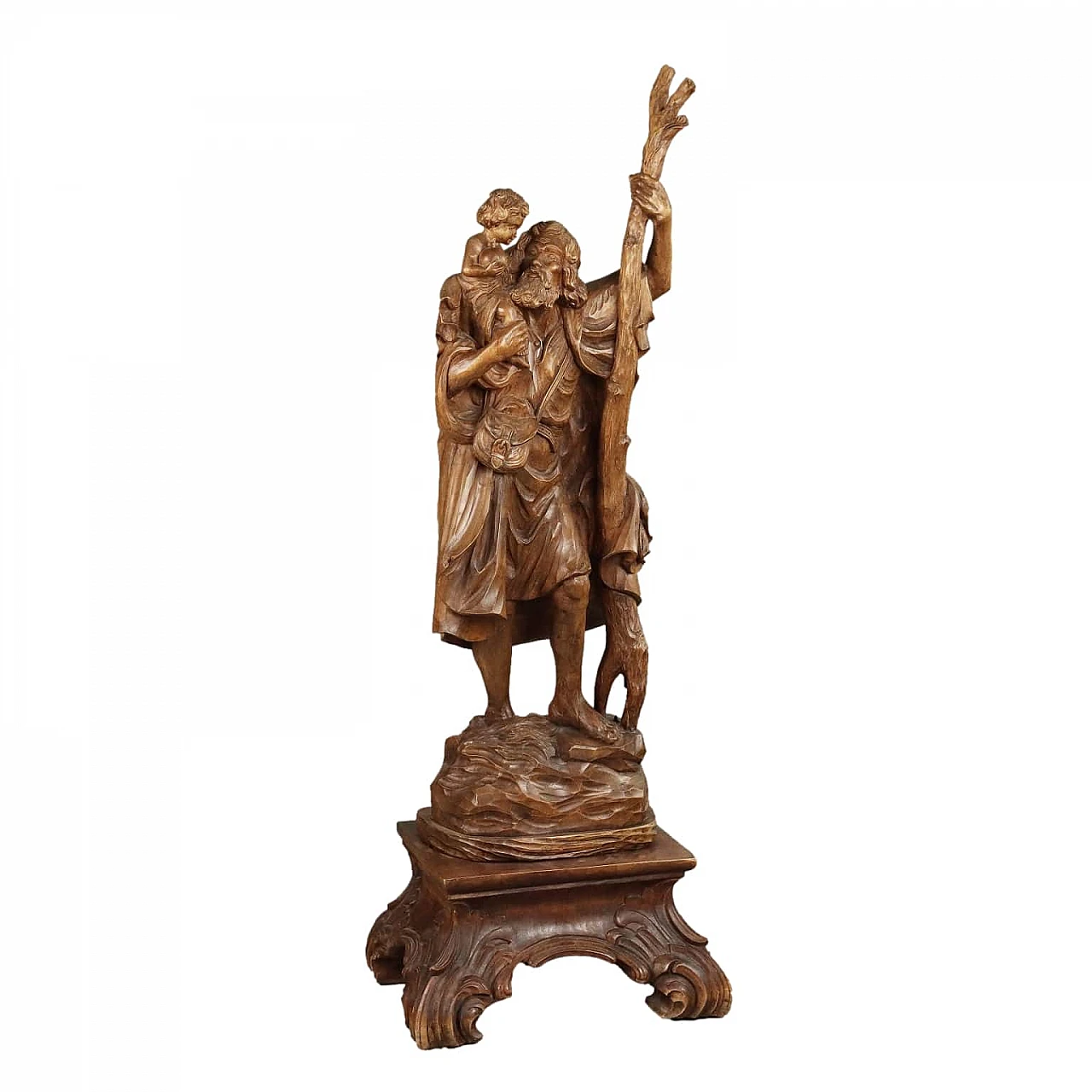 Lime tree wooden sculpture depicting St. Christopher 1