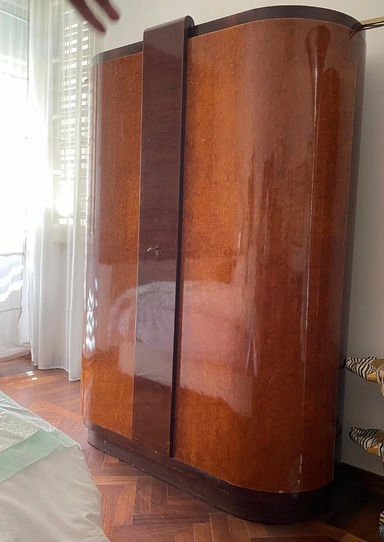 Pair of deco wardrobes, 30s 4