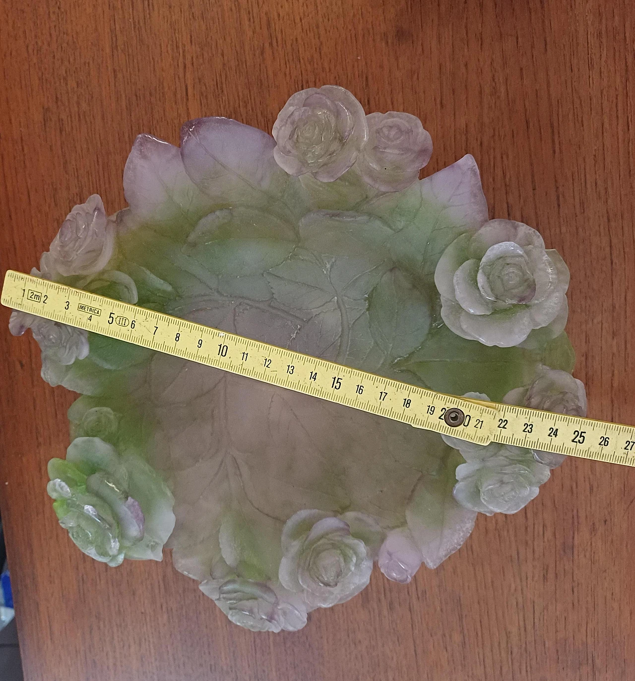 Sculptural bowl in pink glass paste, late 20th century 15