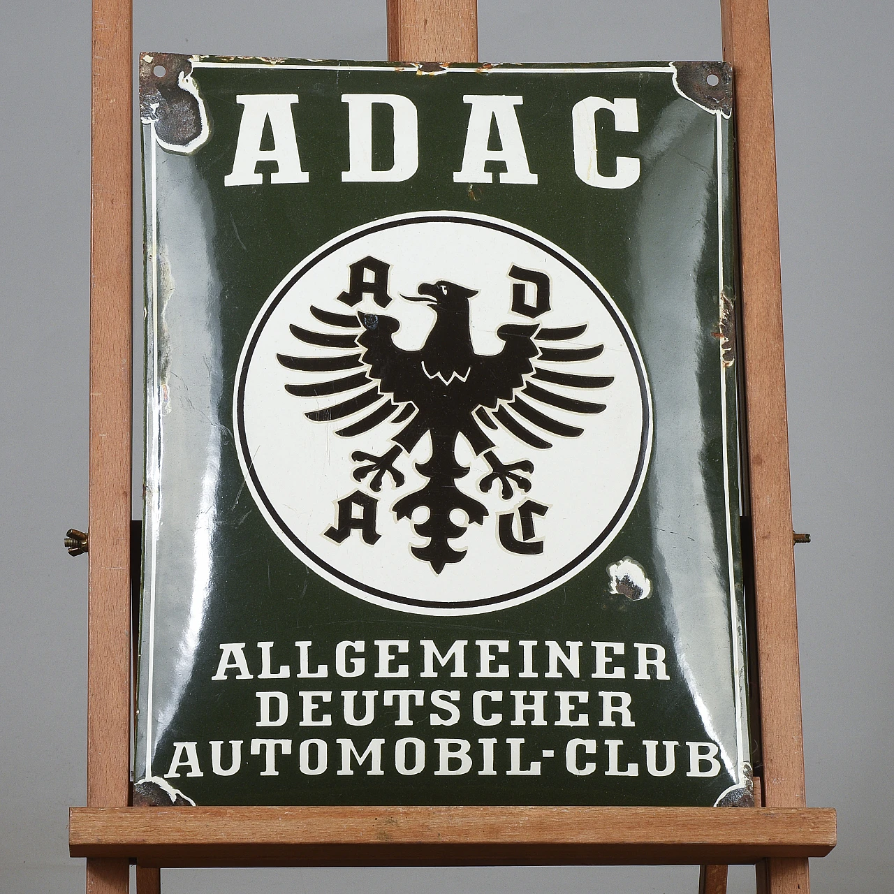 Enamelled metal plaque of Adac Deutscoer Automobil Club 1