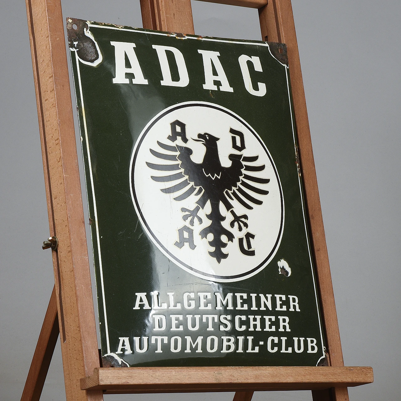 Enamelled metal plaque of Adac Deutscoer Automobil Club 2