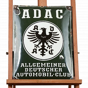 Enamelled metal plaque of Adac Deutscoer Automobil Club