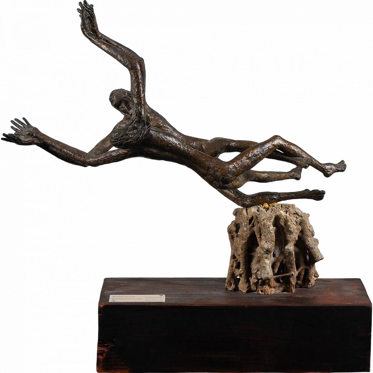 Ricottini Wulman, Adam and Eve, bronze sculpture, 1970s 9