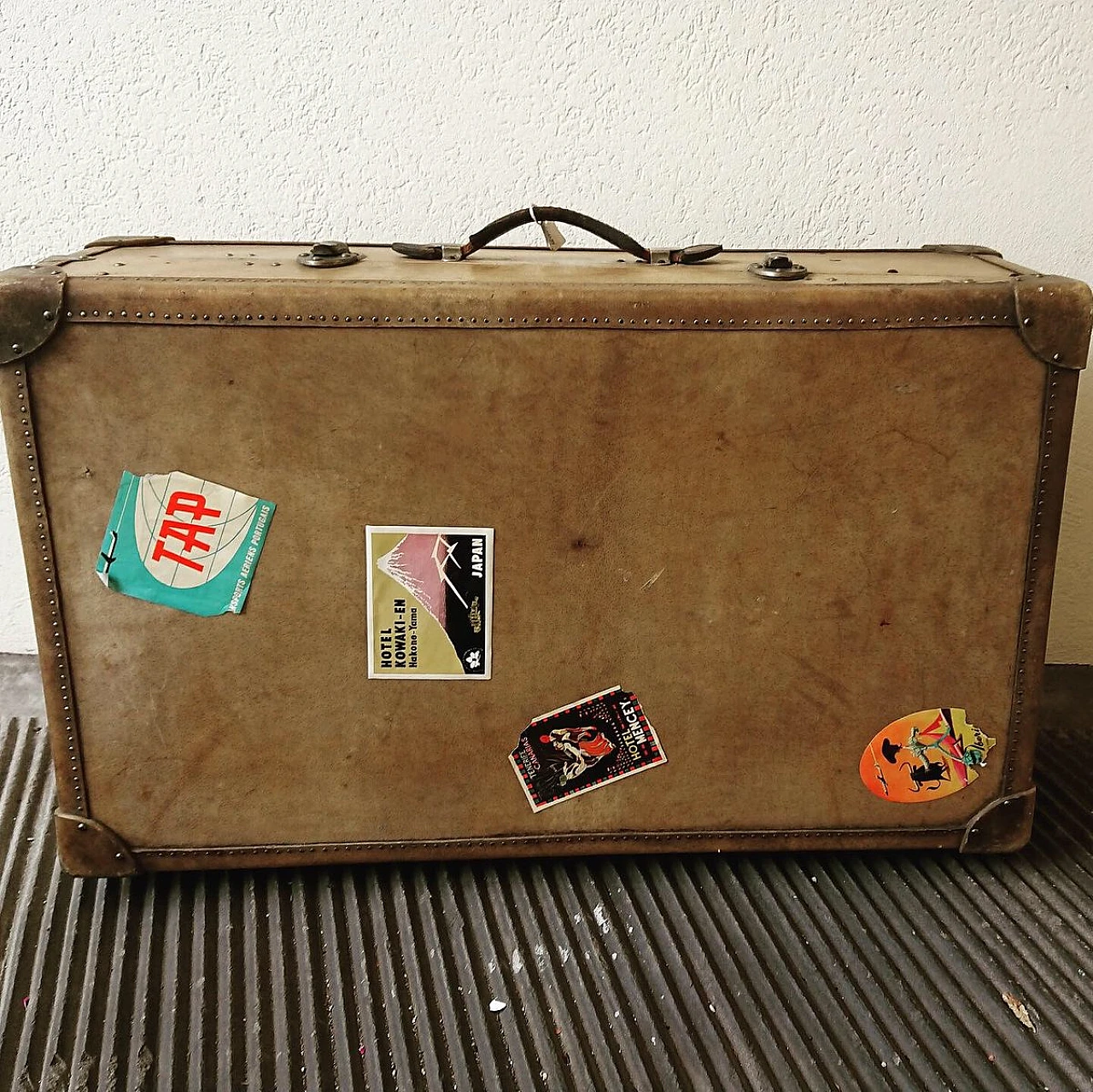 Parchment wardrobe trunk case, 1930s 2