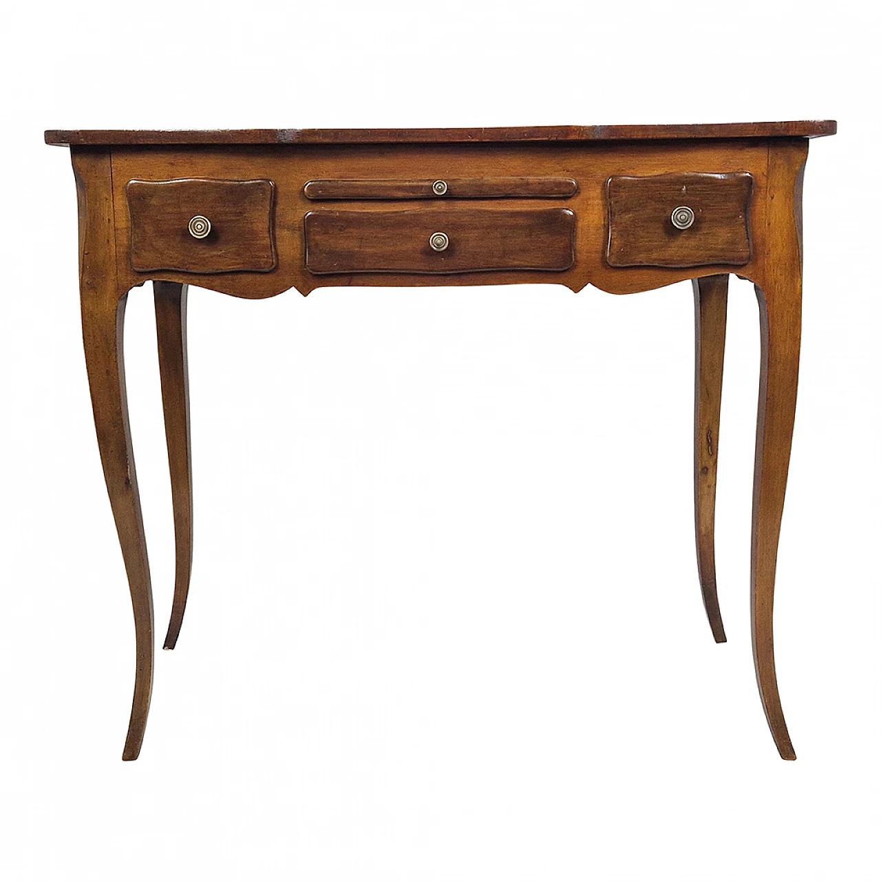 Small Louis XV wooden desk with moved legs, 19th century 1