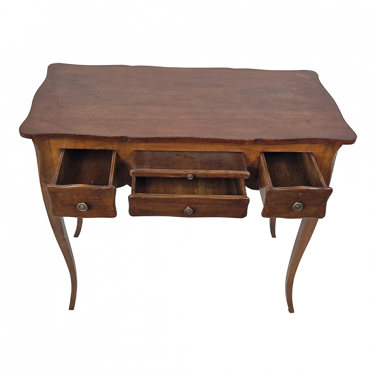 Small Louis XV wooden desk with moved legs, 19th century 17