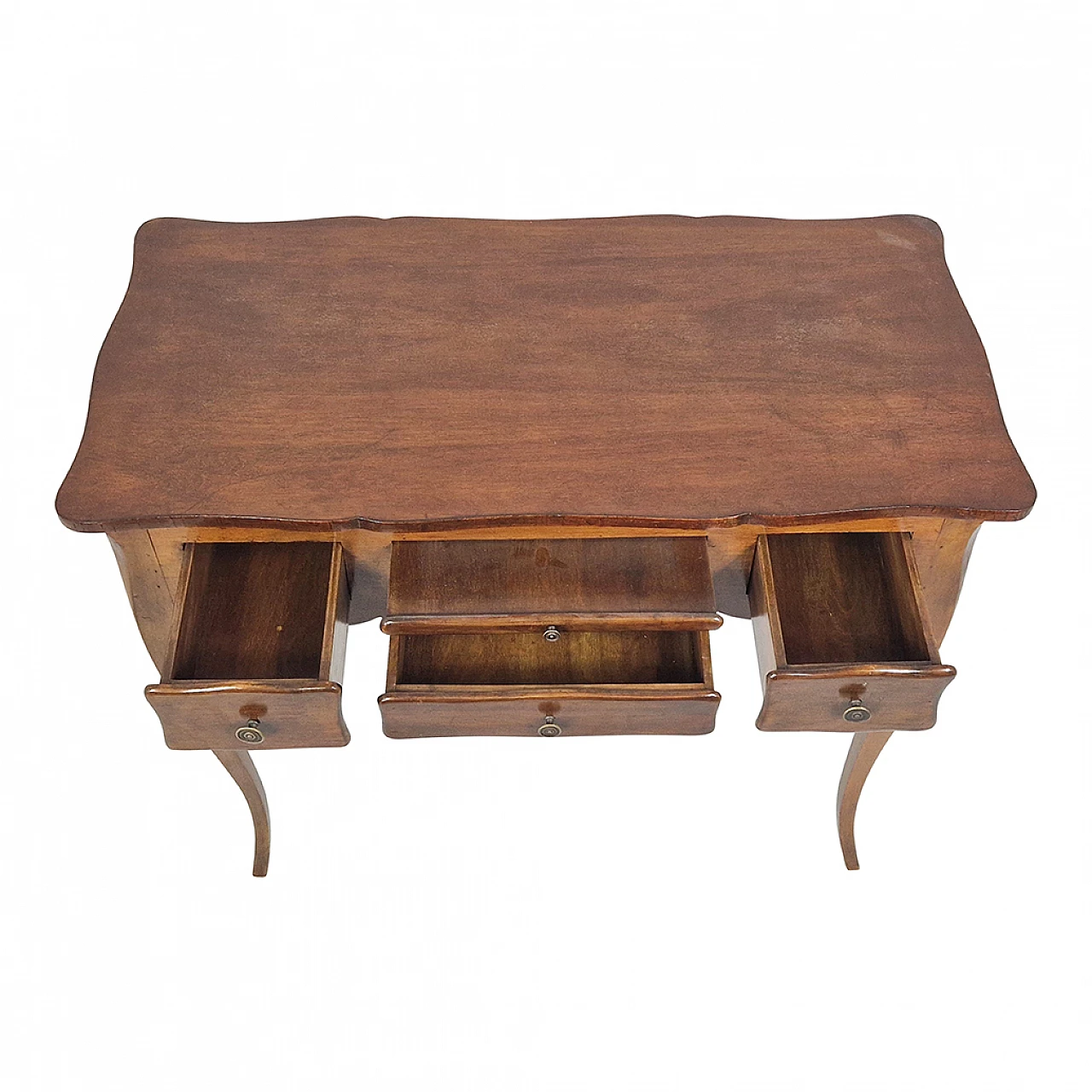 Small Louis XV wooden desk with moved legs, 19th century 18