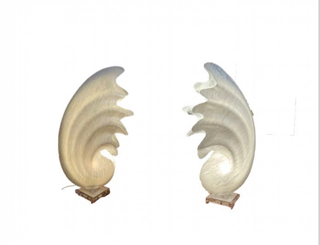 Pair of shell lamps by Roger Rougier, 1970 2