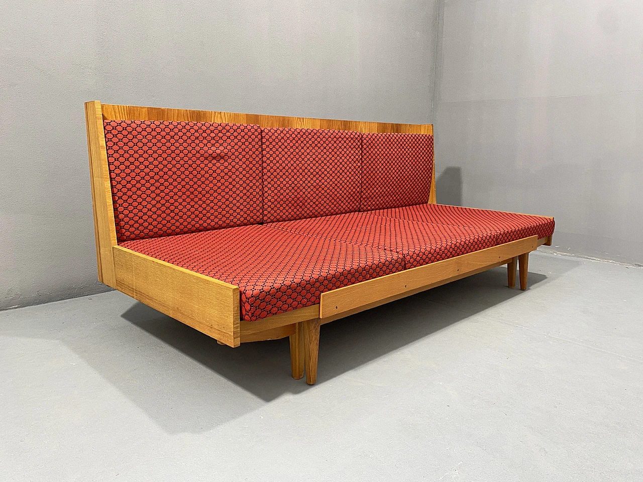 Midcentury Folding Sofabed by Drevotvar, 1970s, Czechoslovakia 4