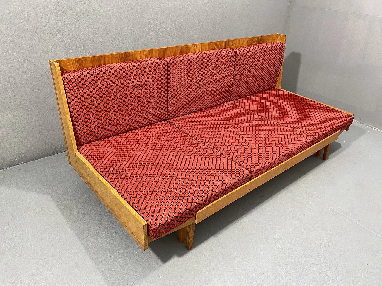 Midcentury Folding Sofabed by Drevotvar, 1970s, Czechoslovakia 5