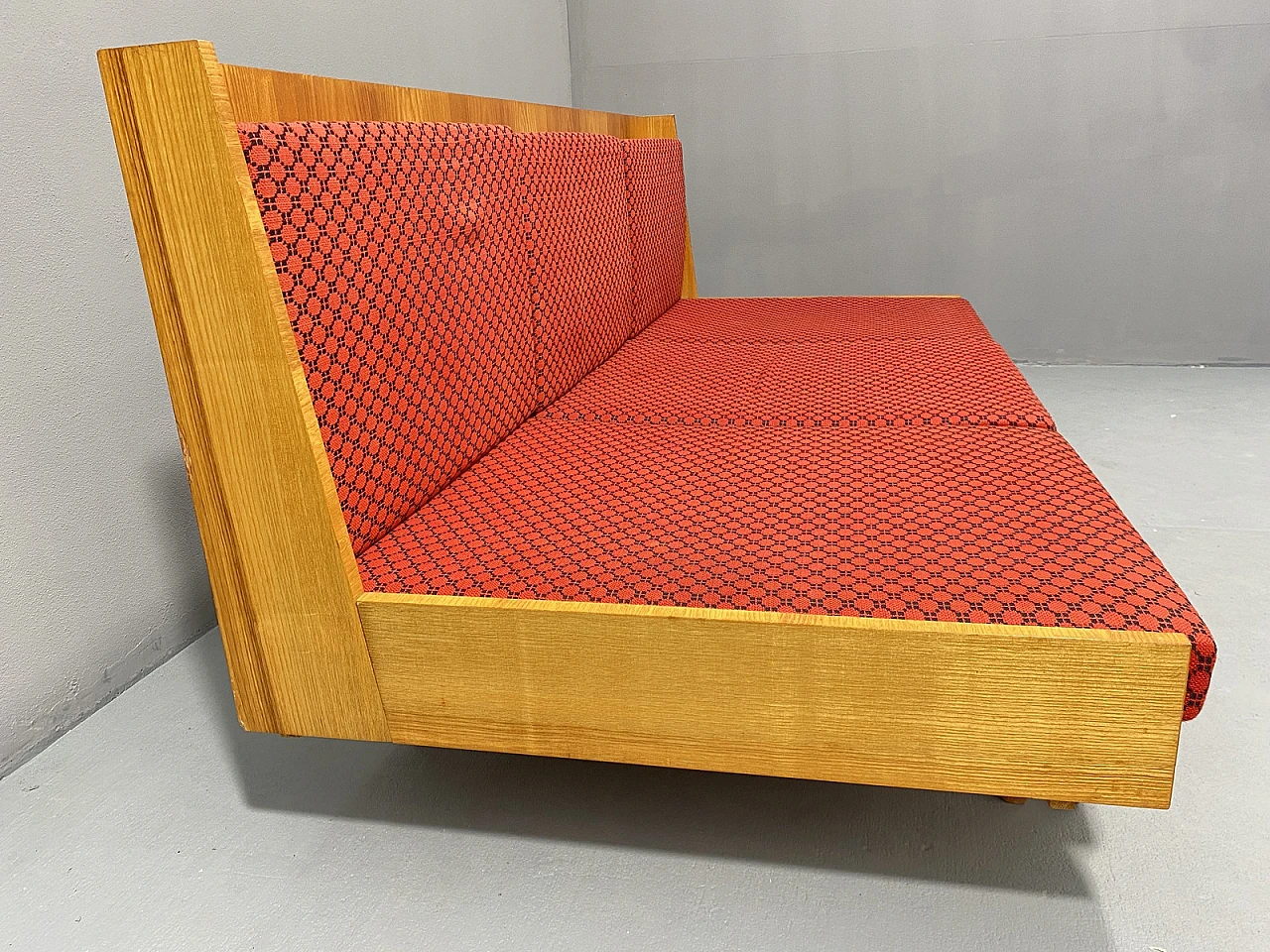 Midcentury Folding Sofabed by Drevotvar, 1970s, Czechoslovakia 11