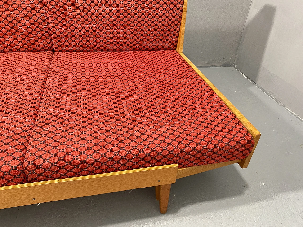 Midcentury Folding Sofabed by Drevotvar, 1970s, Czechoslovakia 14