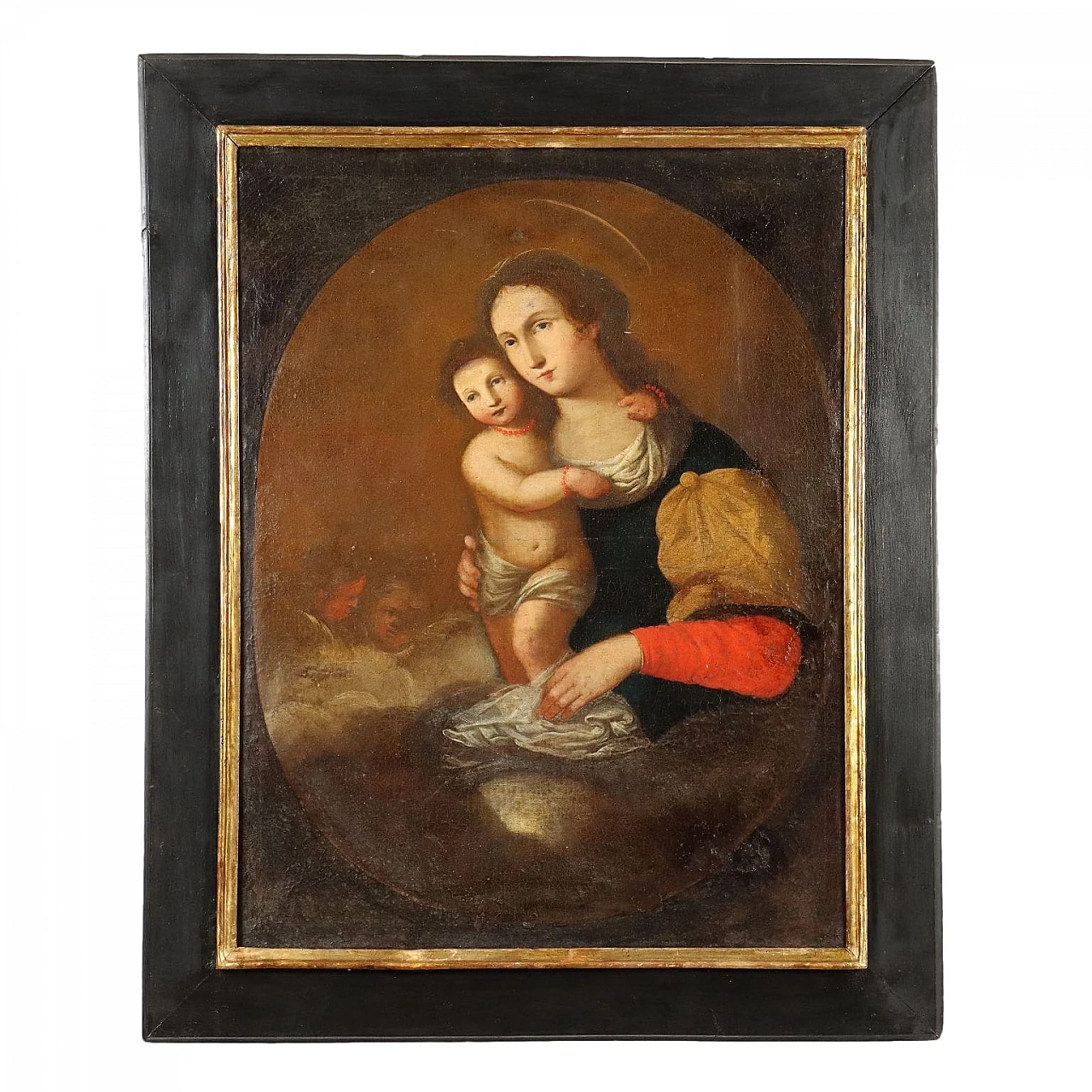 Madonna con Bambino ed Angeli, olio su tela, '600 1