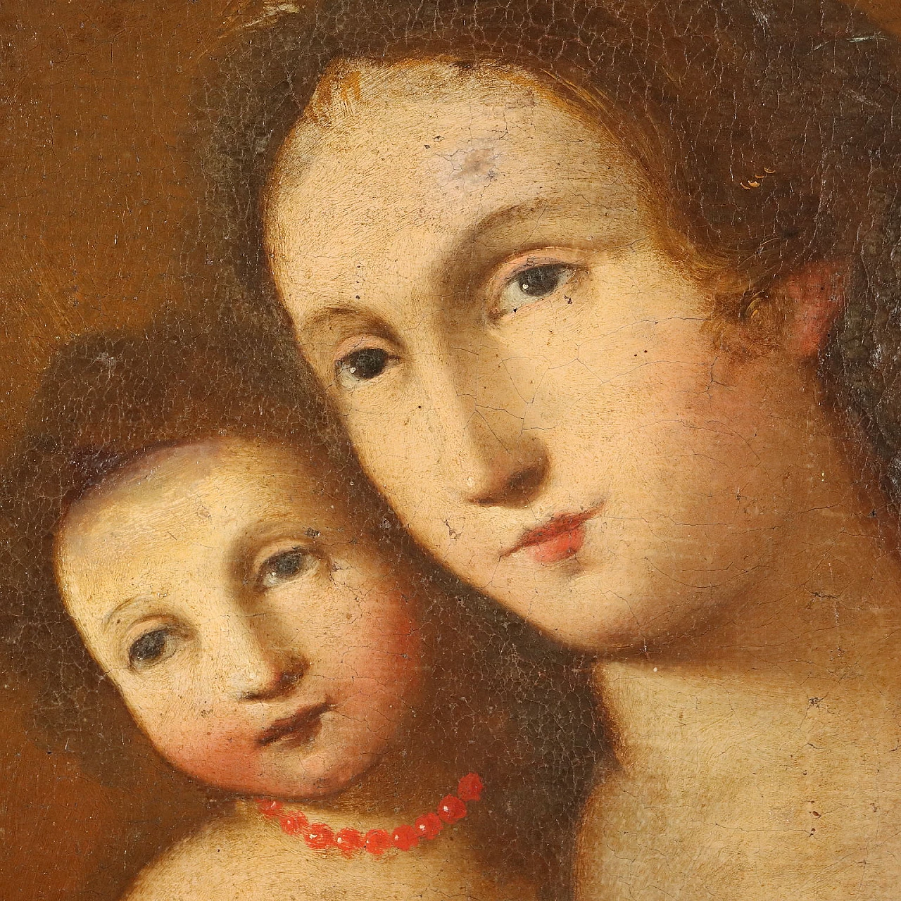 Madonna con Bambino ed Angeli, olio su tela, '600 4