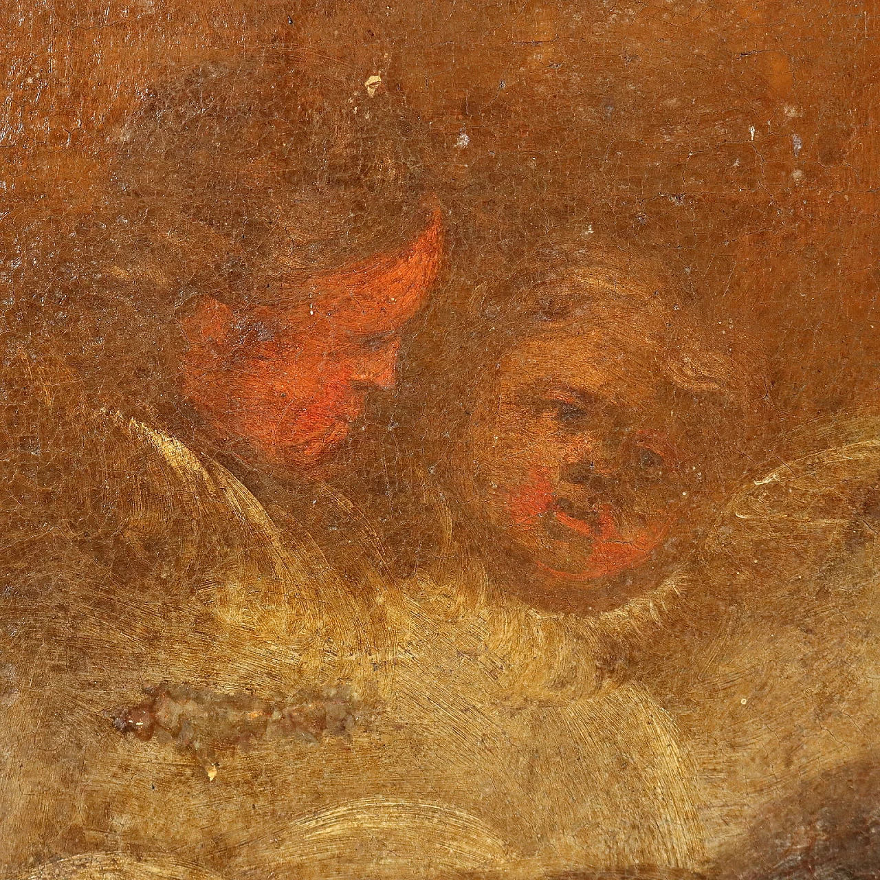 Madonna con Bambino ed Angeli, olio su tela, '600 7