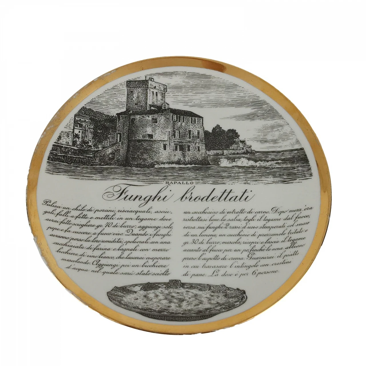 Specialità Liguri plate by Piero Fornasetti, 1960s 1