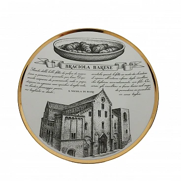 Specialità Pugliesi plate by Piero Fornasetti, 1960s