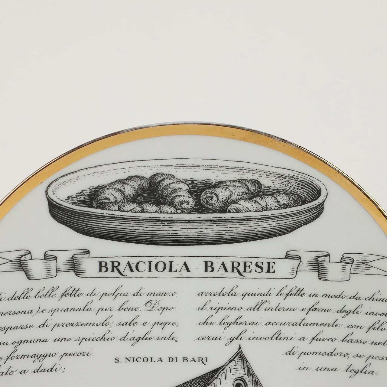 Specialità Pugliesi plate by Piero Fornasetti, 1960s 3