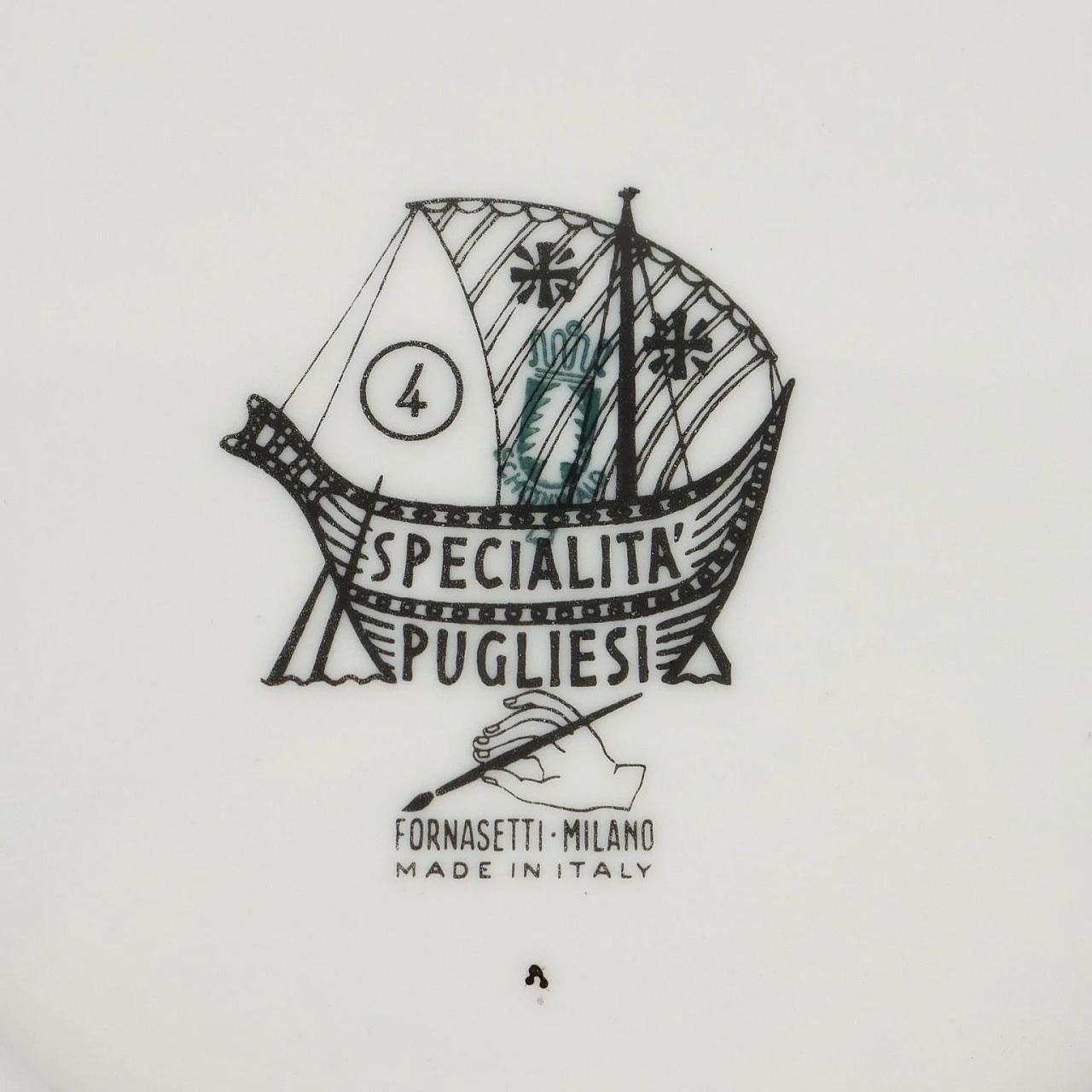 Specialità Pugliesi plate by Piero Fornasetti, 1960s 5