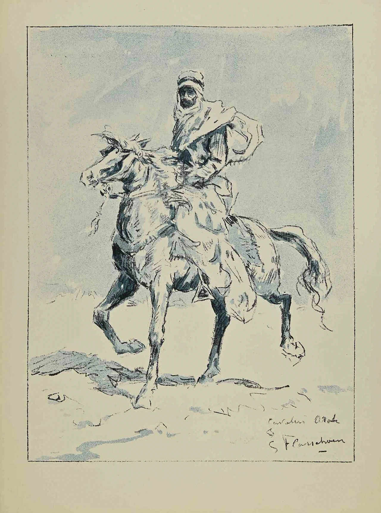 Gustave Flasschoen, Rider, Drawing 2000s 1