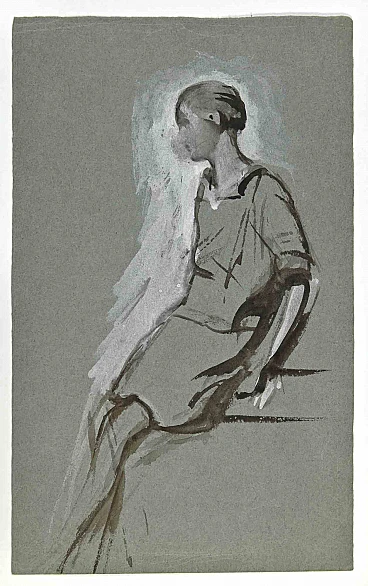 François Guiget, Woman, Drawing 2000s