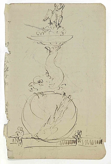 Auguste Leroux, Sketch, Drawing 19th century