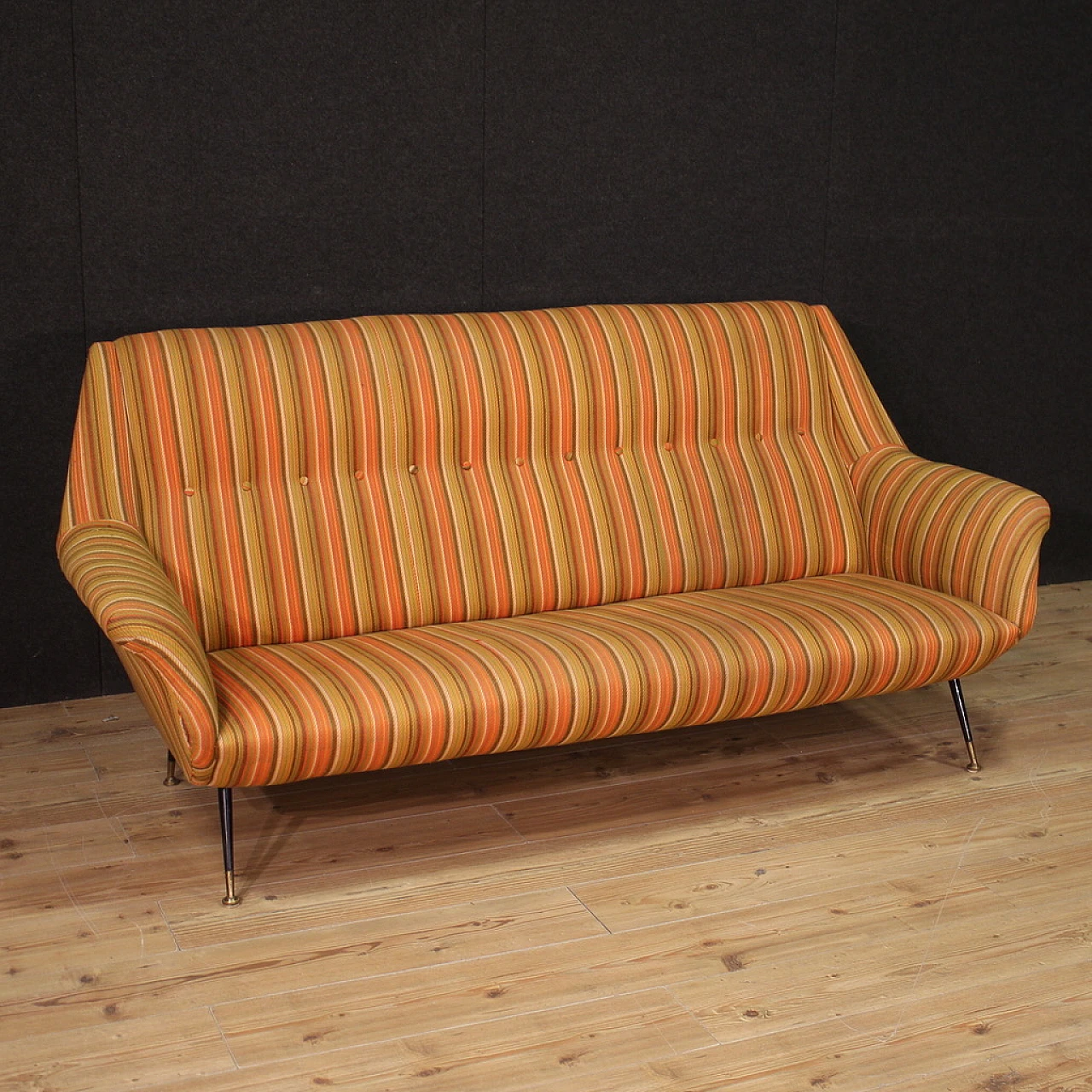 Sofa by Gigi Radice orange, 60s 1