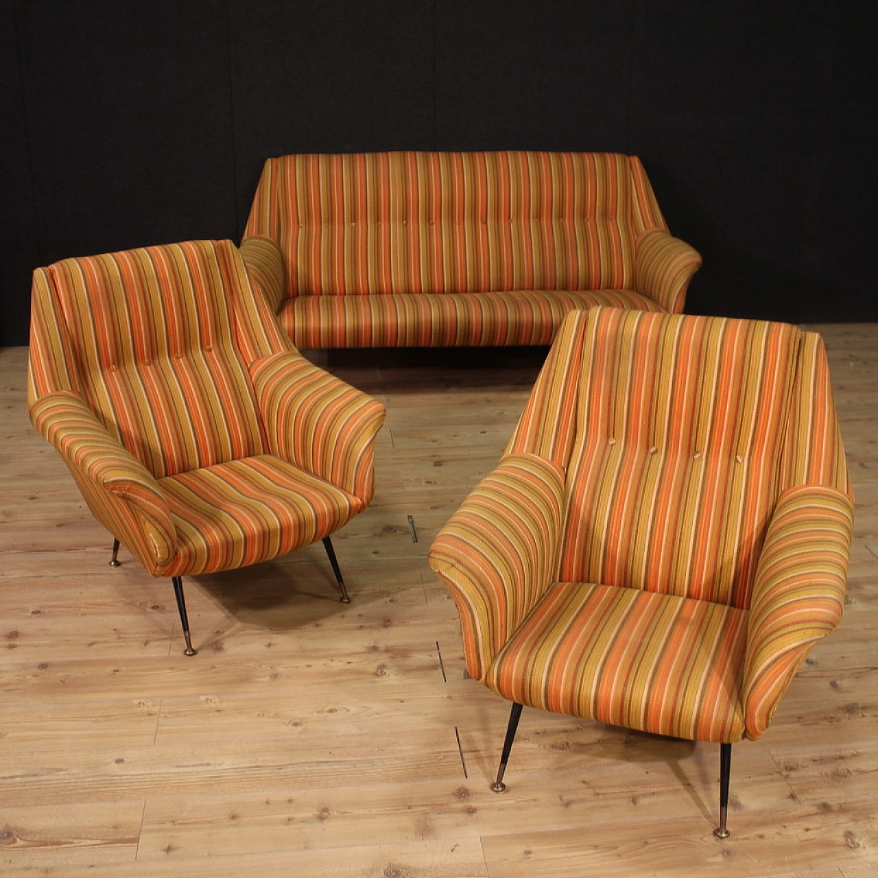 Sofa by Gigi Radice orange, 60s 2