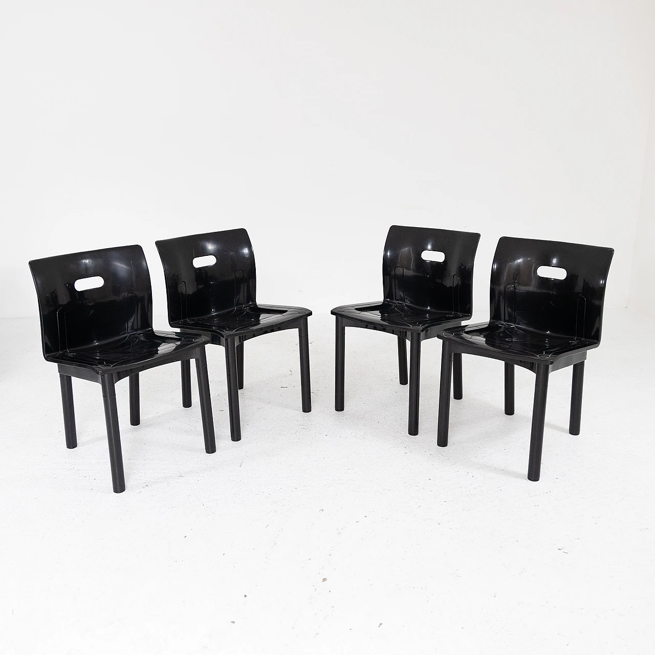 Set of 4 chairs mod 4873, Anna Castelli Ferrieri for Kartell 2