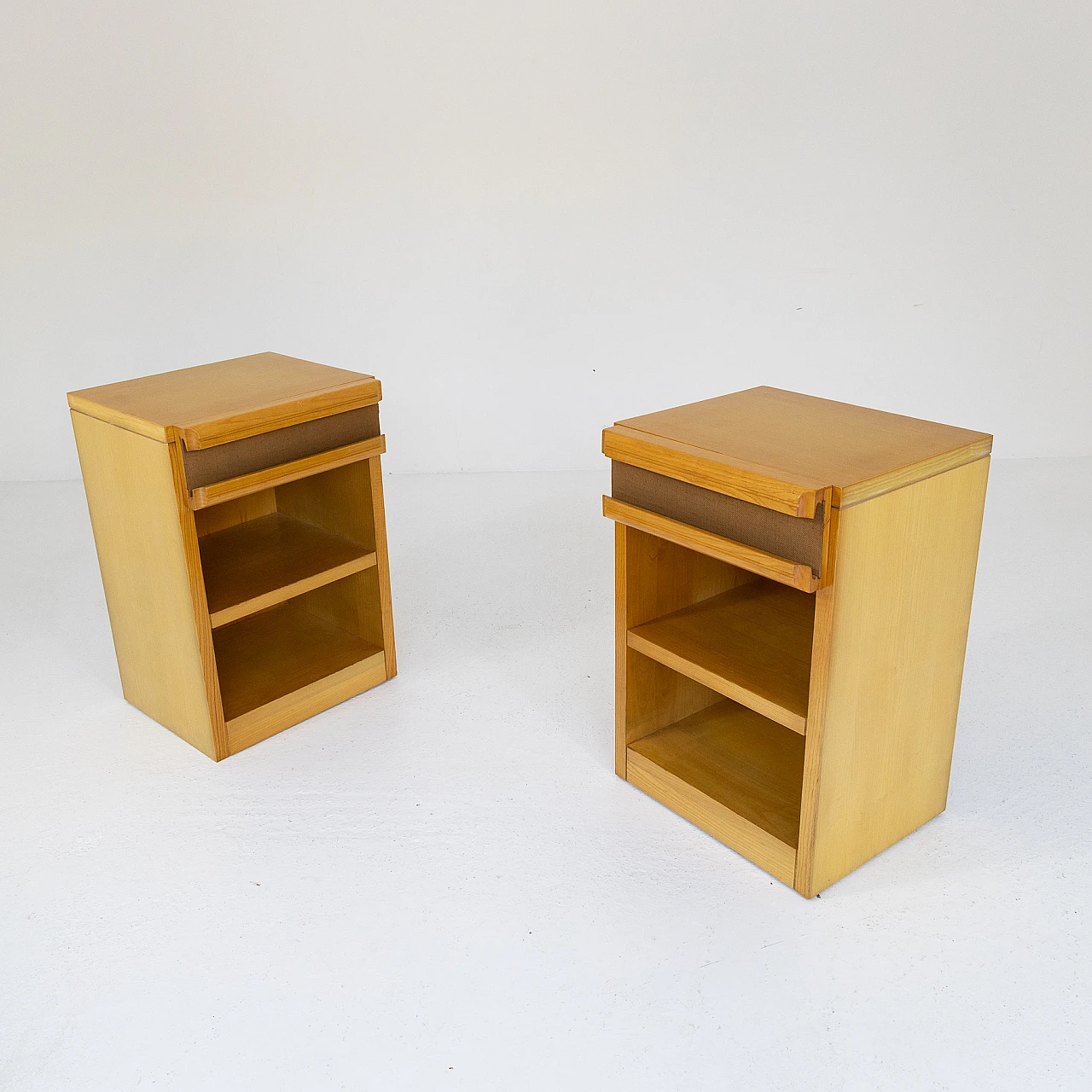 Pair of ash bedside tables, 1970s 3