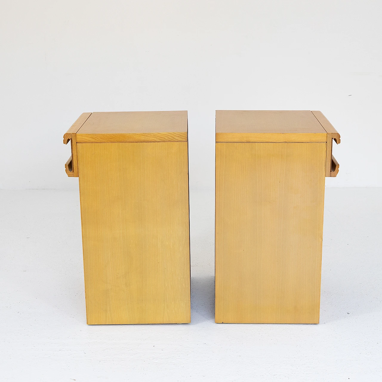 Pair of ash bedside tables, 1970s 5