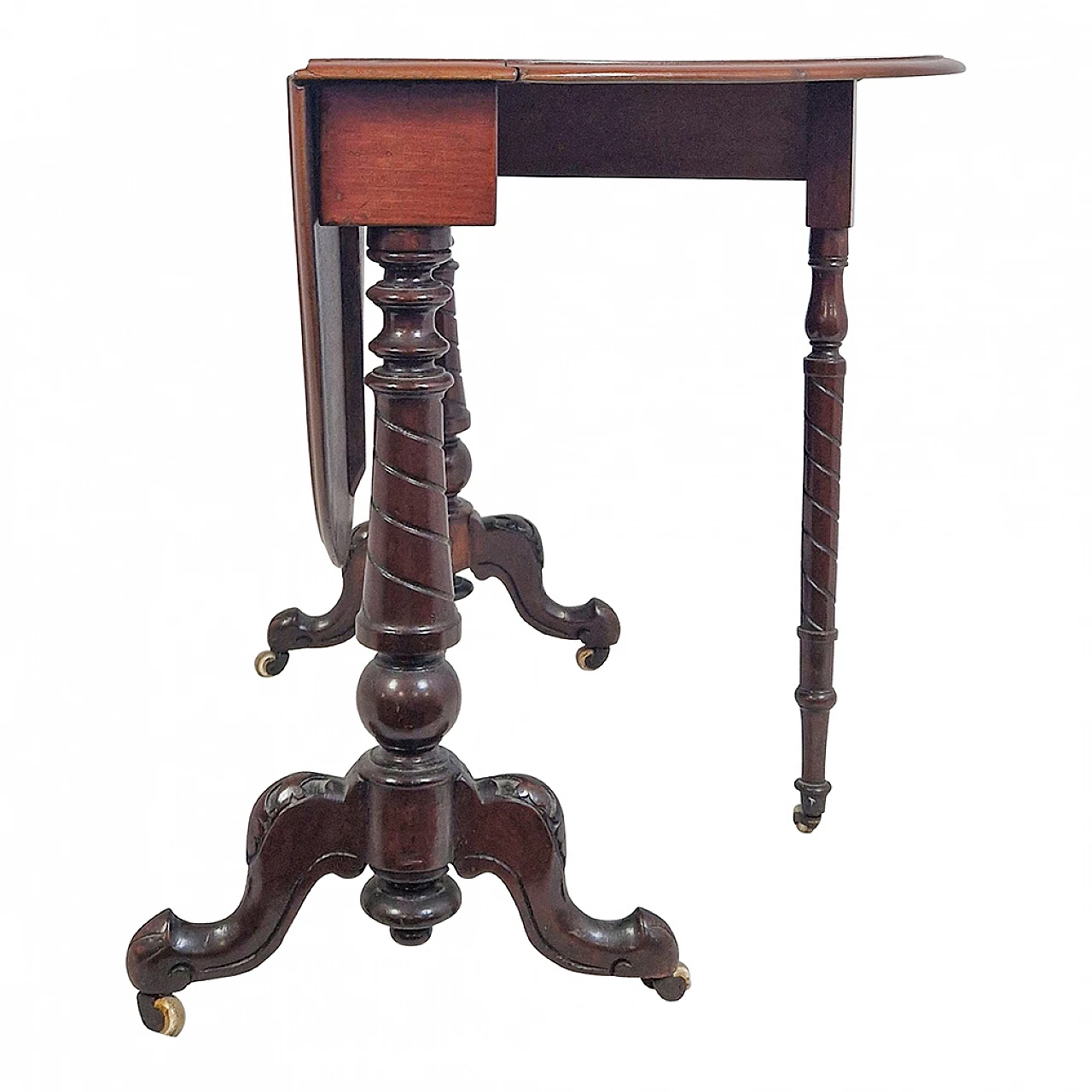 Victorian foldable flap table, 19th century 7