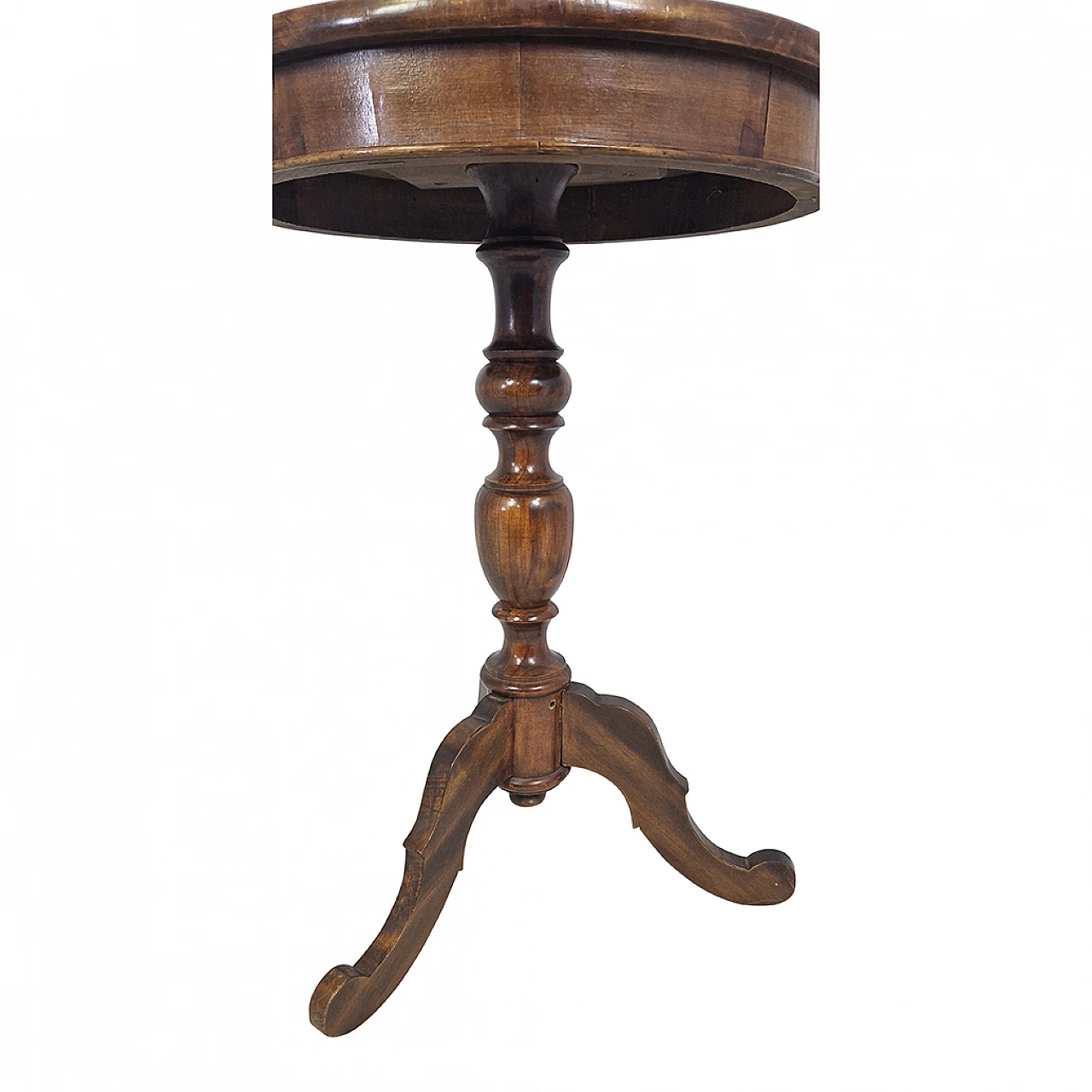 Round wooden side table, end of the 19th century 5