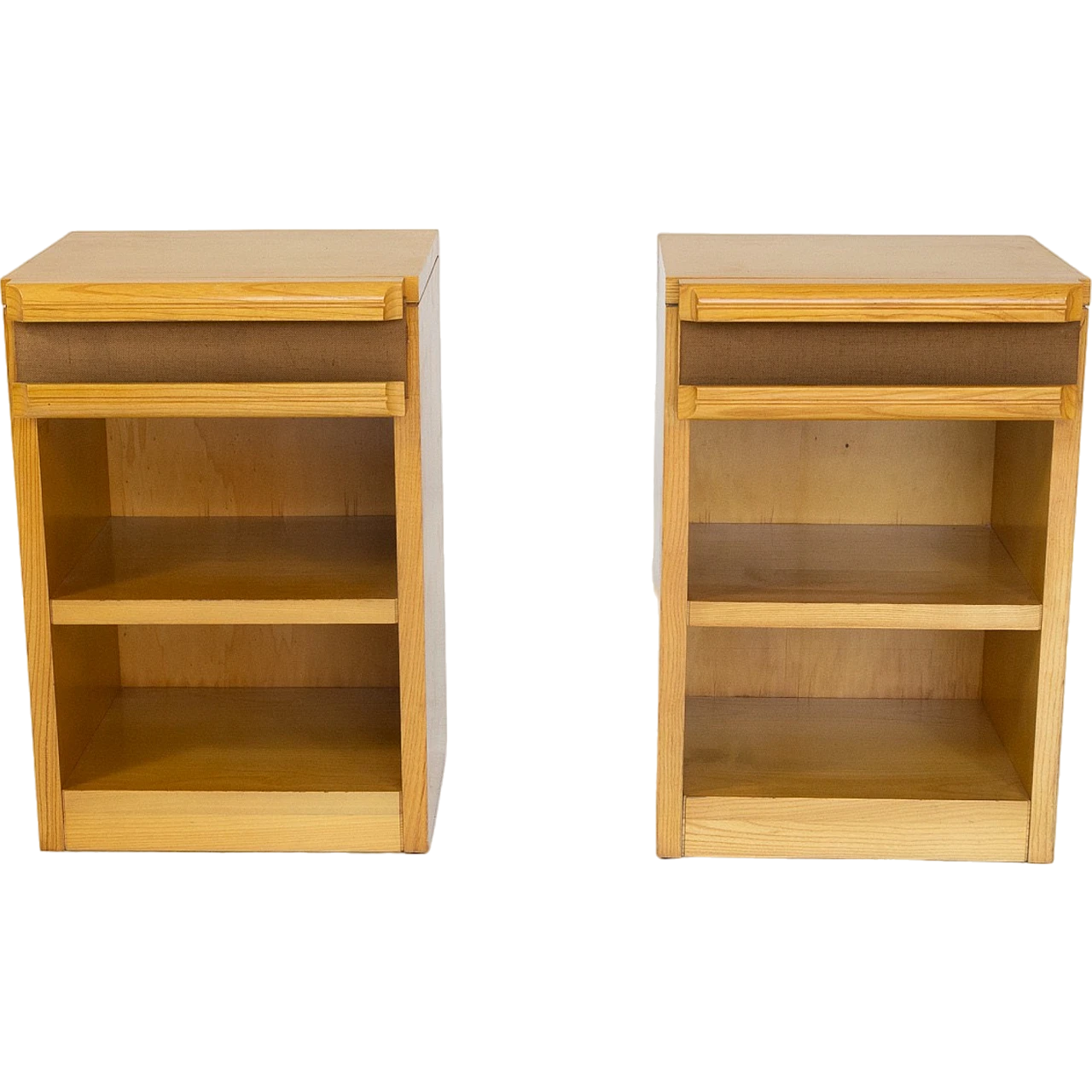 Pair of ash bedside tables, 1970s 8