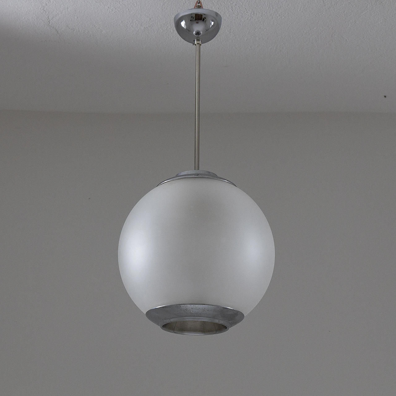 Satin LS2 Pallone chandelier by L. Caccia Dominioni for Azucena 2