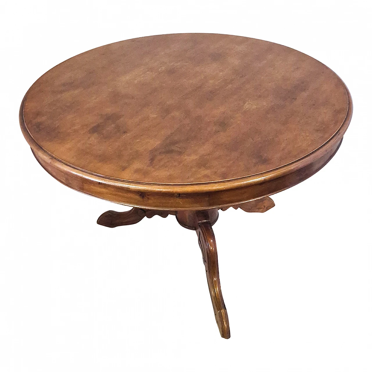 Round table with central leg and moved feet, 19th century 4