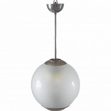 LS2 Pallone polished chandelier by Luigi Caccia Dominioni for Azucena