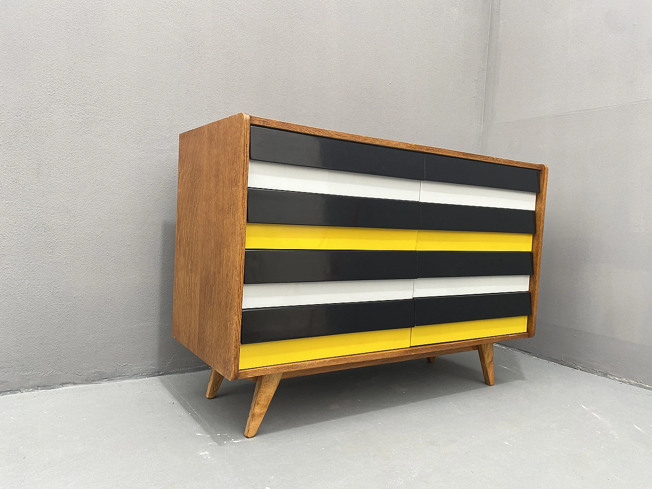 Mid century chest of drawers U-453 by Jiri Jiroutek, Czechoslovakia, 1 5