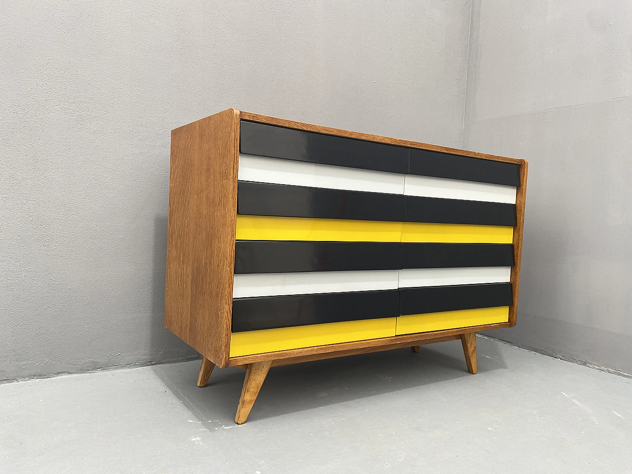 Mid century chest of drawers U-453 by Jiri Jiroutek, Czechoslovakia, 1 6