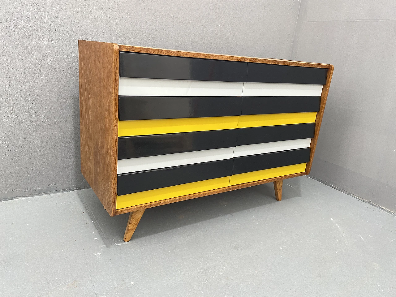 Mid century chest of drawers U-453 by Jiri Jiroutek, Czechoslovakia, 1 7