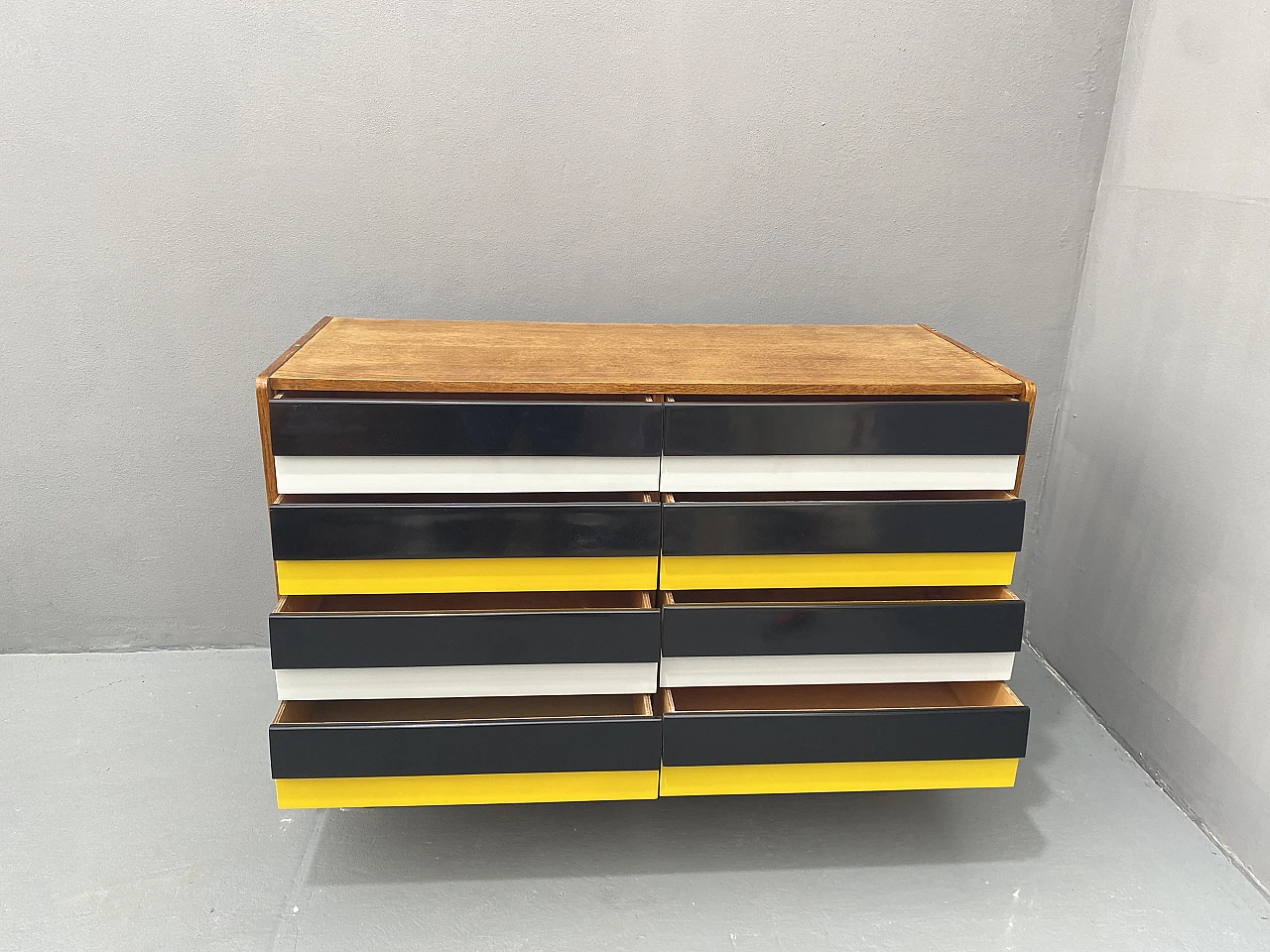 Mid century chest of drawers U-453 by Jiri Jiroutek, Czechoslovakia, 1 14