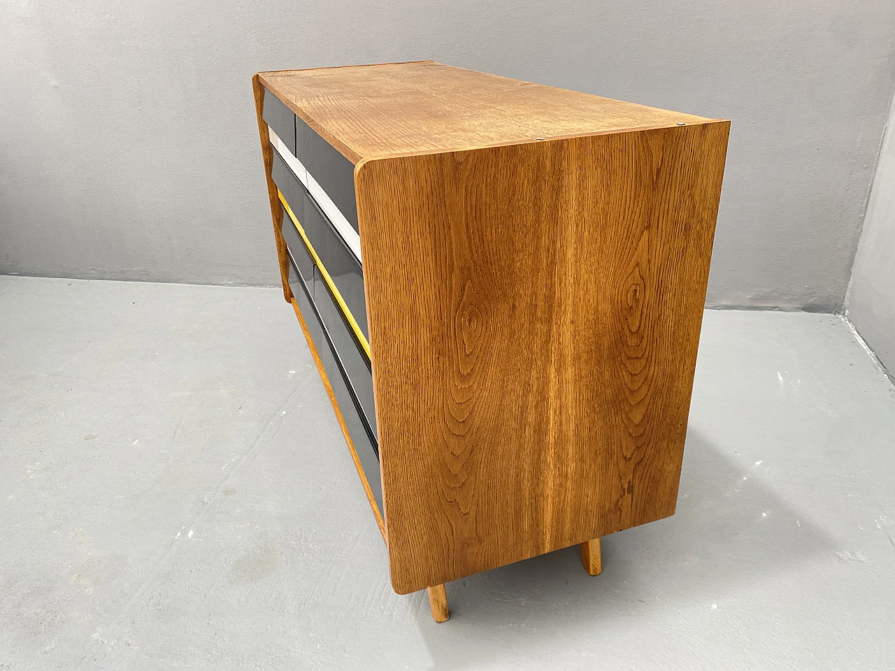 Mid century chest of drawers U-453 by Jiri Jiroutek, Czechoslovakia, 1 21