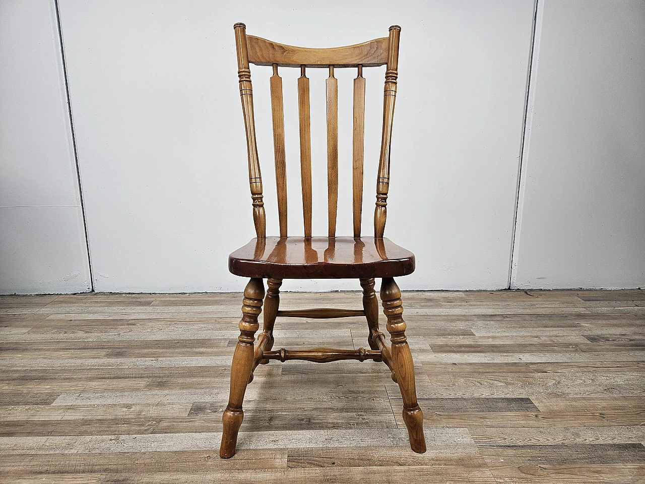 Rustic wooden chair from the 80s 2