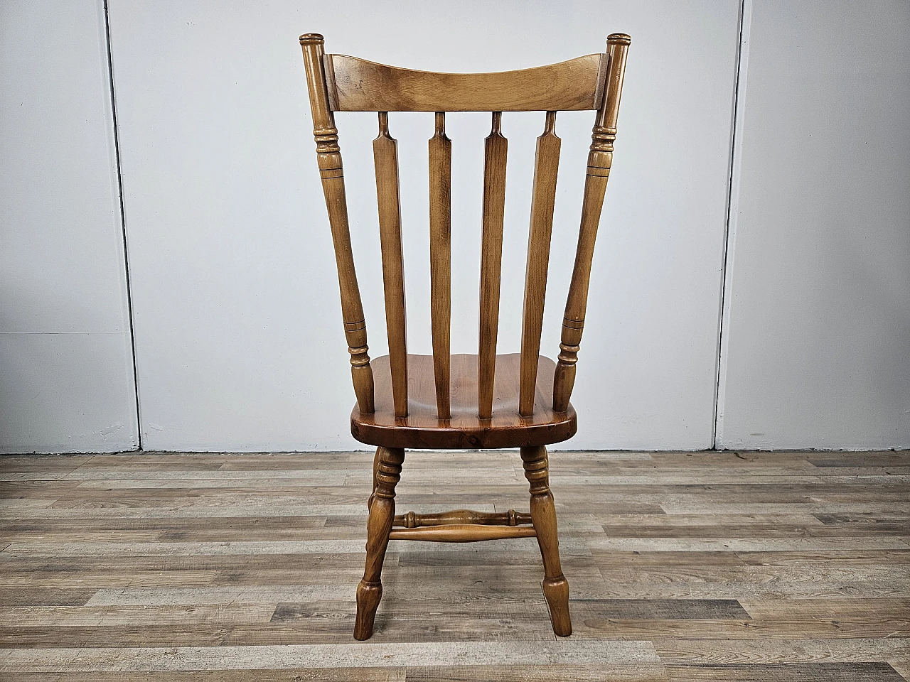 Rustic wooden chair from the 80s 4