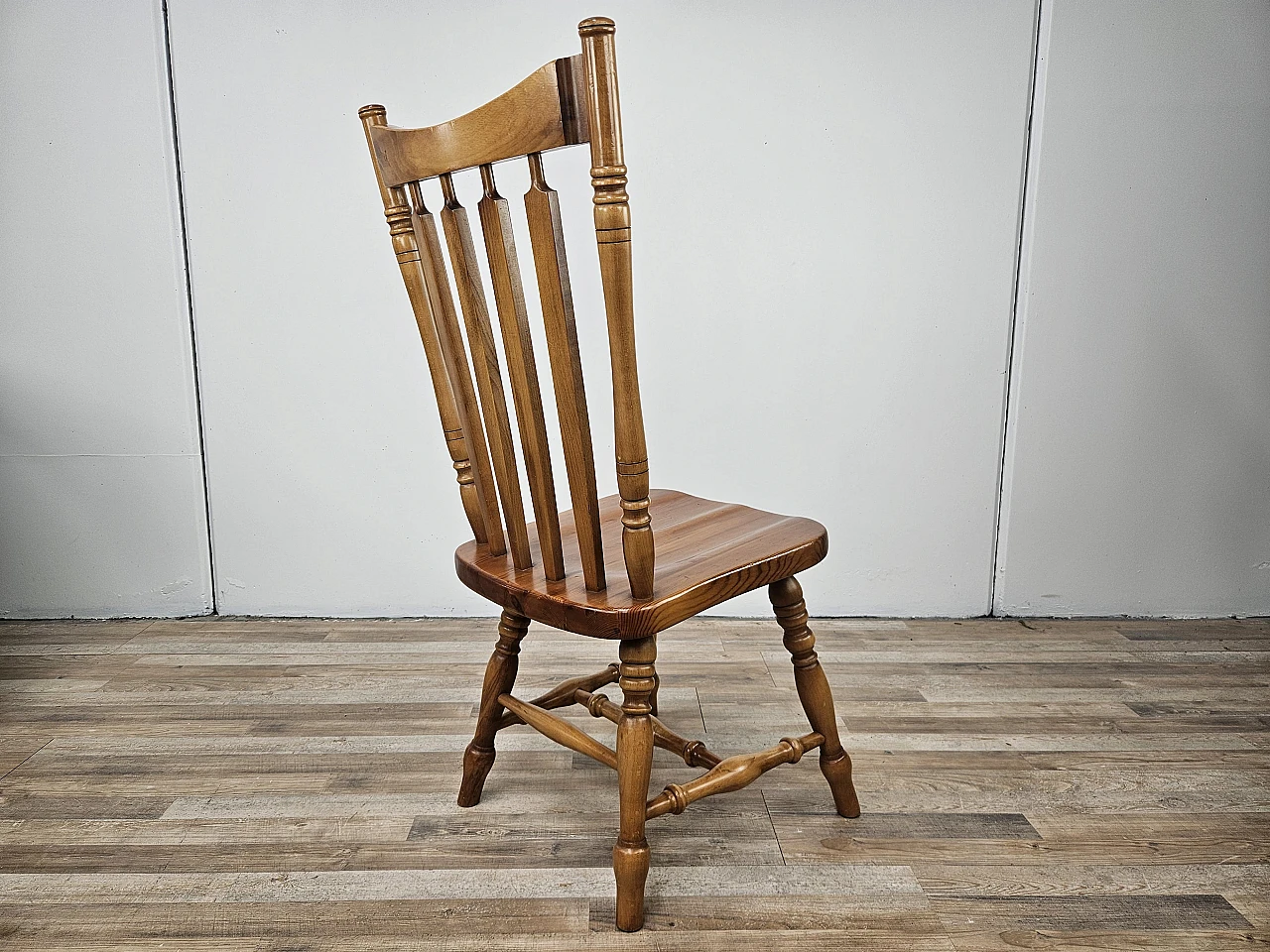 Rustic wooden chair from the 80s 5