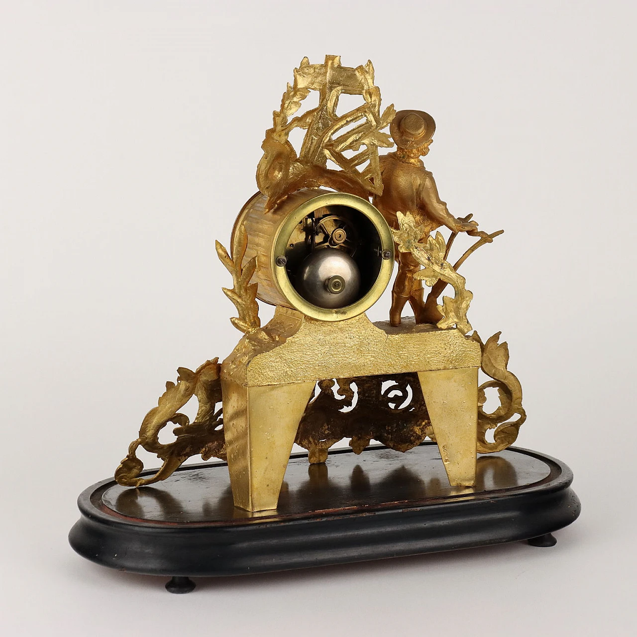 Gilded antimony paris in a shrine, late 19th century 8