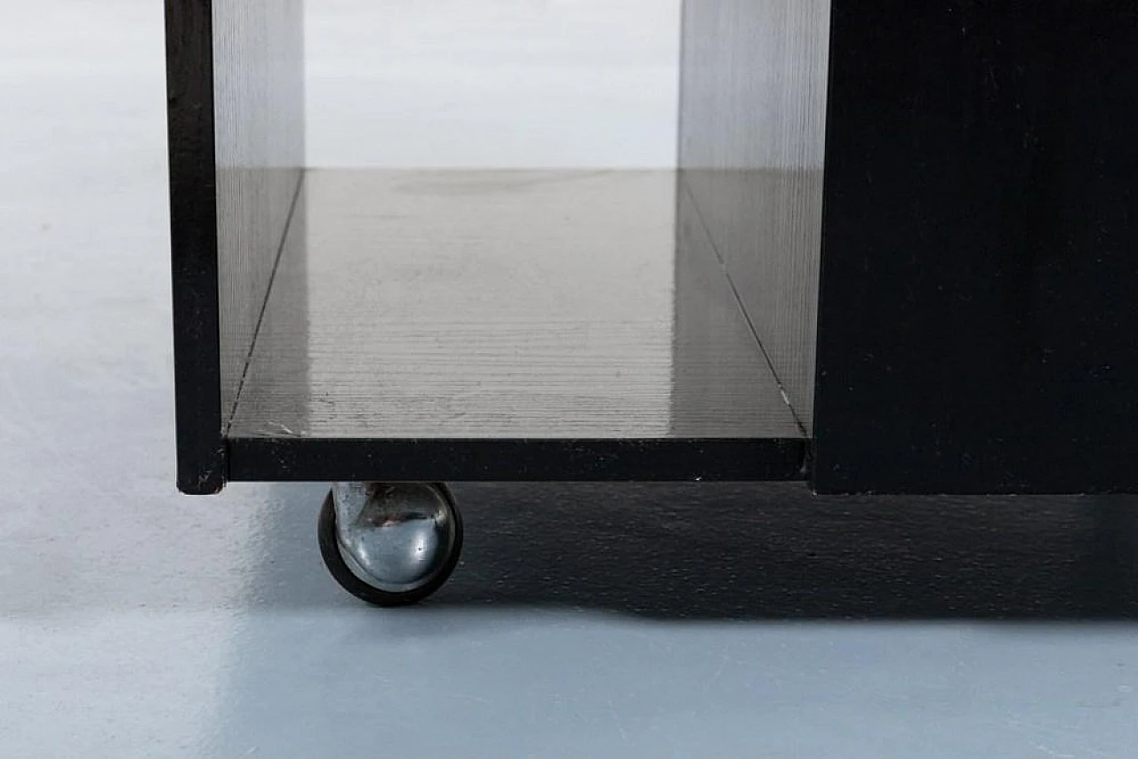 Bar trolley in smoked glass, 1980s 8