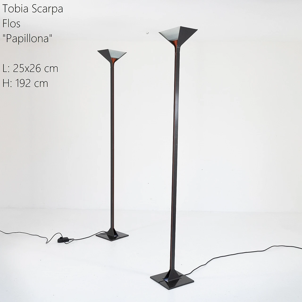 Pair of Papillona floor lamps by Tobia Scarpa for Flos, 1975 2