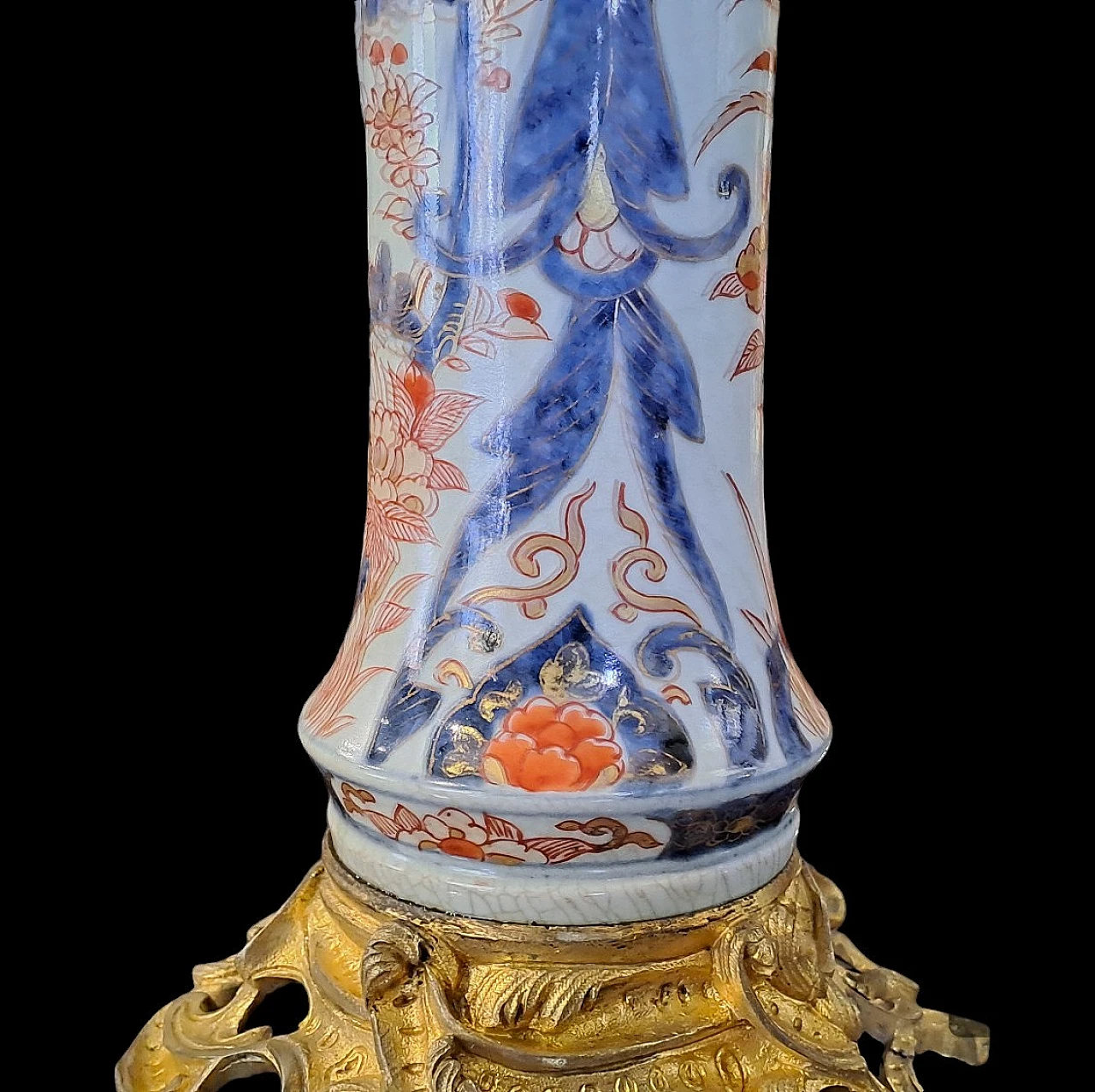 Pair of Imari cinese vases with trumpet shape, Kangxi, 18th century 10