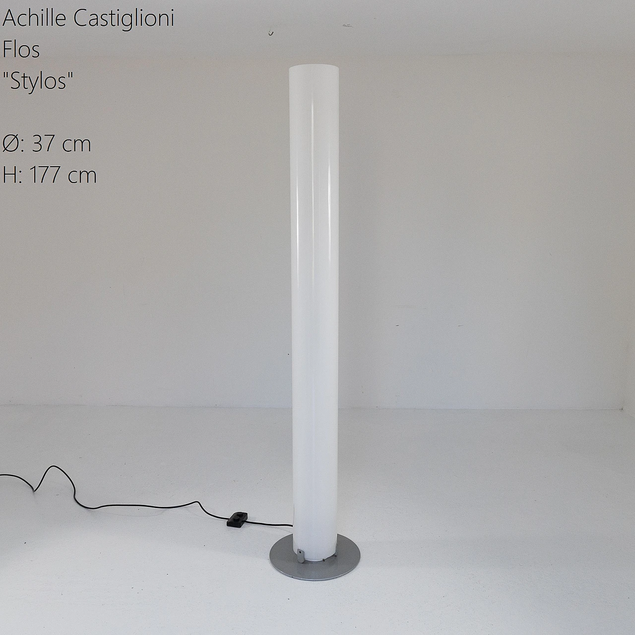 Lampada da terra Stylos di Achille Castiglioni per Flos, anni '80 1